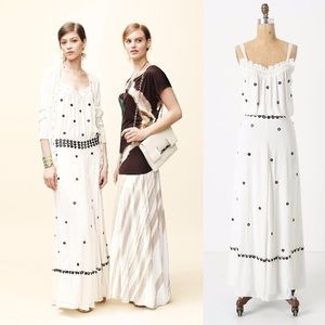 Anthropologie LiefNotes Mirror Dotted Maxi Dress